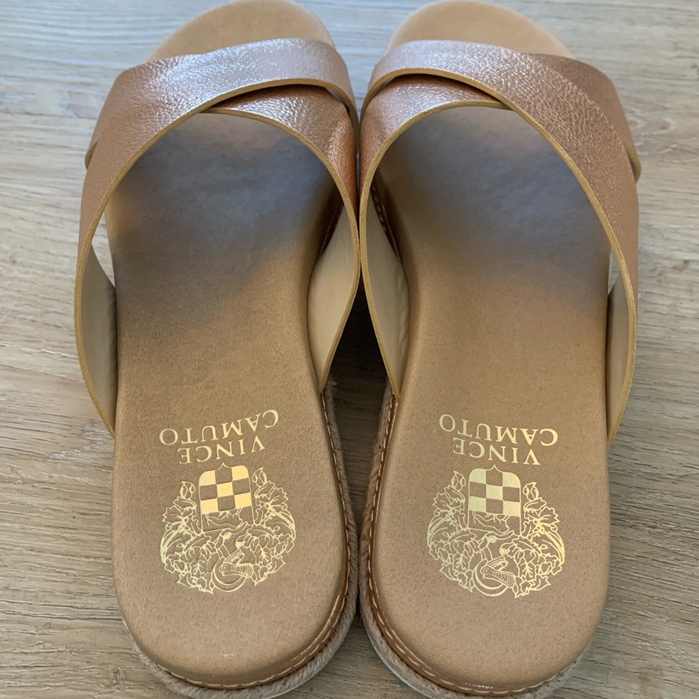 Vince Camuto Rickert Slide Rose Gold Sz 7.5 - Picture 5 of 7